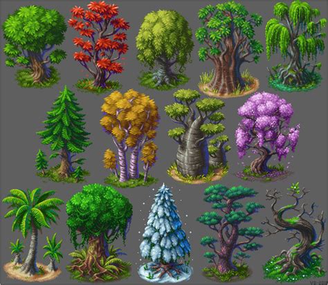 Pixel Art Inspiration Trees