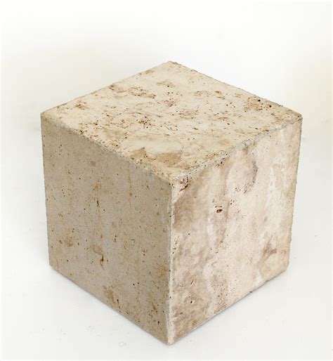 Travertine Marble Cube Side Table Or Coffee Table Design Pavilion For