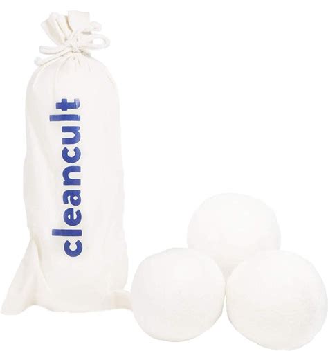 cleancult organic wool dryer balls natural fabric softener removes static cling and helps dry