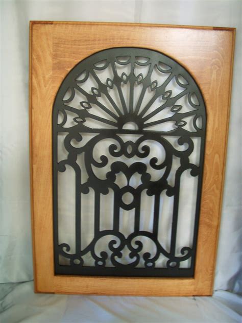 Cabinet Door Panel Insert In Decorative Irondesign Name Is Etsy