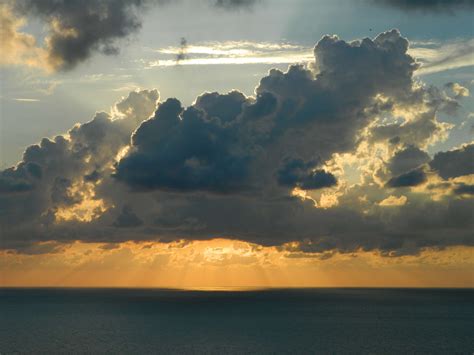 3840x2880 Clouds Dawn Dusk Nature Ocean Sea Seascape Sky