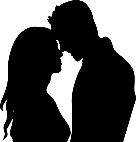 The Kiss Silhouette Couple Drawing Clip Art Silhouette Couple Png