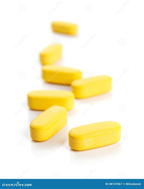 Yellow Pills Stock Image Image Of Painkiller Vitamin 48747067