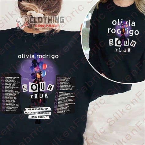 Olivia Rodrigo Sour Tour Dates 2023 Merch Olivia Rodrigo Tour Shirt