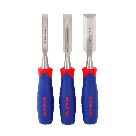 Workpro 3pc Chisel Set Steel Blade Chisel Masonry Carving Tool Hand