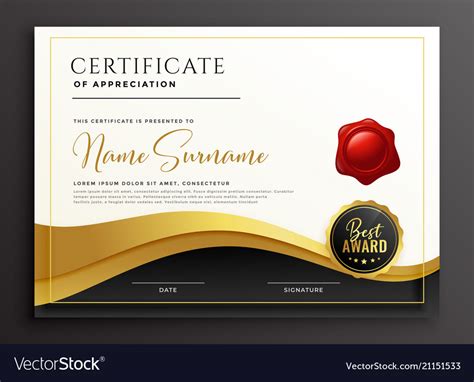 Stylish Multipurpose Diploma Certificate Template Vector Image