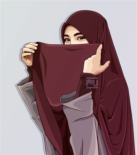 Vector Hijab Ahmadfu22 Gambar Wanita Gambar Kartun
