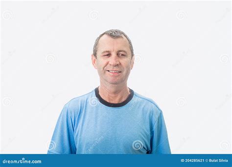 Middle Age Man Feeling Grumpy Over White Background Portrait Of Angry Grumpy Middle Age Man