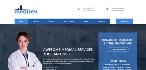 Medirev Free Medical Html Bootstrap Template Bootstrap Themes