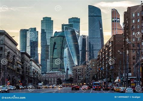 Cityscape Of Moscow With Modern Skyscrapers Of Moscow City Russia