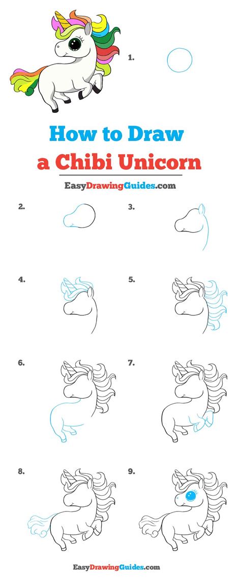 How To Draw A Chibi Unicorn Really Easy Drawing Tutorial Unicorn