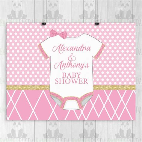 Its A Girl Baby Shower Backdrop Bannerpanda