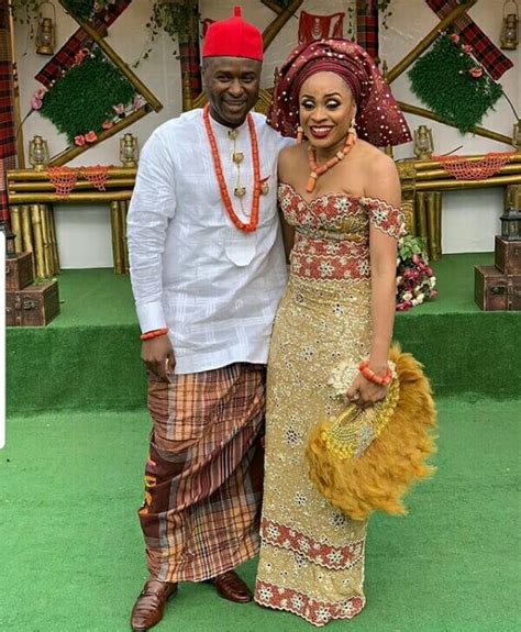 Igbo Couple In Traditional Wedding Attire Clipkulture
