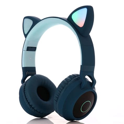 Cute Cat Ear Bluetooth 50 Headphones Foldable On Ear Stereo Wireless