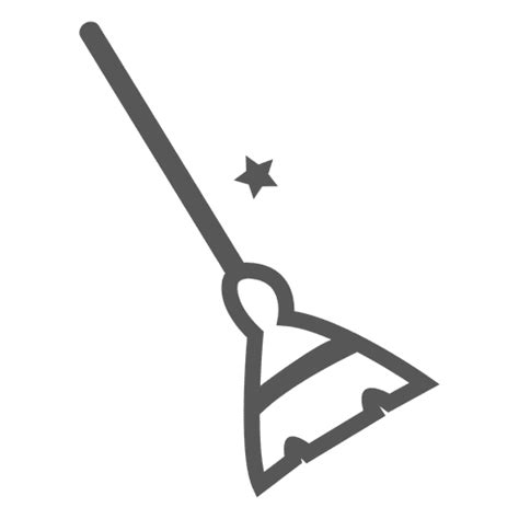 Broom | free svg image in public domain. Outline halloween broom icon - Transparent PNG & SVG vector
