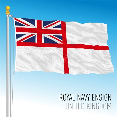 Royal Navy Ensign United Kingdom Stock Vector Illustration Of