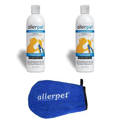 Allerpet Pet Dander Remover 12 Oz Bottles Bonus Pet Mitt Applicator To