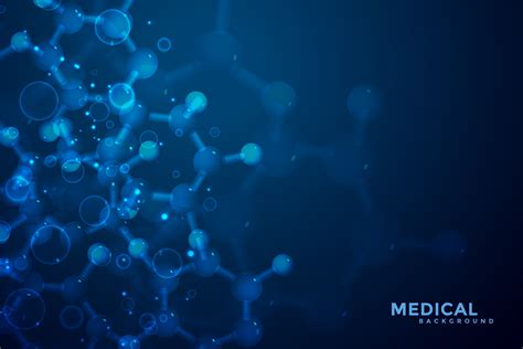 Abstract Molecules Medical Science Background Download Free Vector