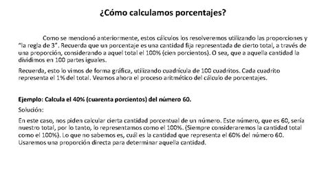 Clase 13 Clculo De Porcentajes Objetivo Calcular Porcentajes