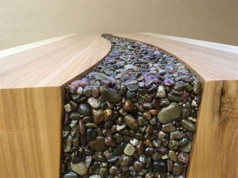 Buy Custom Made River Rock Coffee Table Made To Order From Hughes