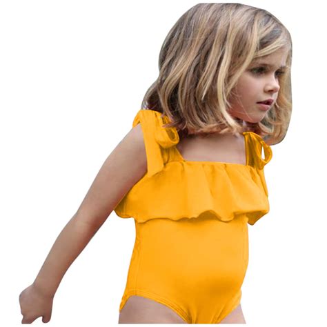 Qiiburr Baby Girl Swimsuit Toddler Kids Baby Girl Bikini Shoulder Tie