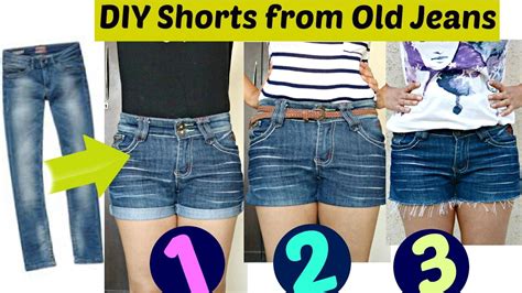 Diy 3 Easy Ways To Turn Jeans Into Shorts Shorts From Old Diy