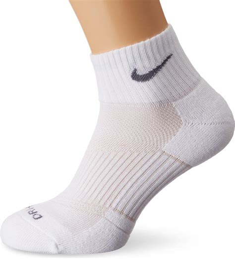 Nike Dri Fit Cushion Quarter Socks Pack Of White Flint Grey