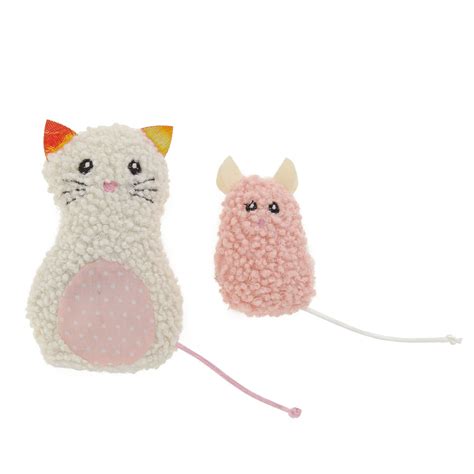 Whisker City Refillable Cat And Mouse Cat Toys 2 Pack Cat Toys