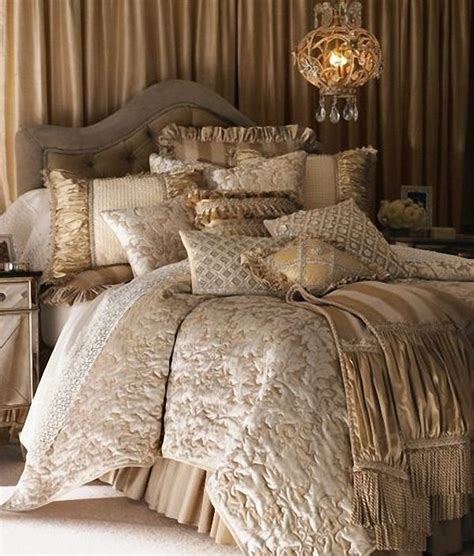 Elegant black bed set between the steinless steel table lamps on the white ceramic floor blend with gray fur rug and photos on the white wooden wall. Image result for oversized elegant comforter sets ...
