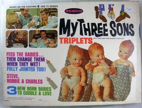 Vintage Rare My Three Sons Triplets By Remco 1969