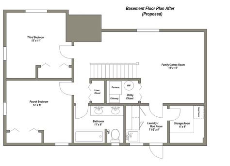 Plan For Finishing Our Basement Basement Floor Plans House Floor