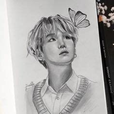 BTS Suga Drawing | How to draw BTS Suga Step by Step easy | Fanart