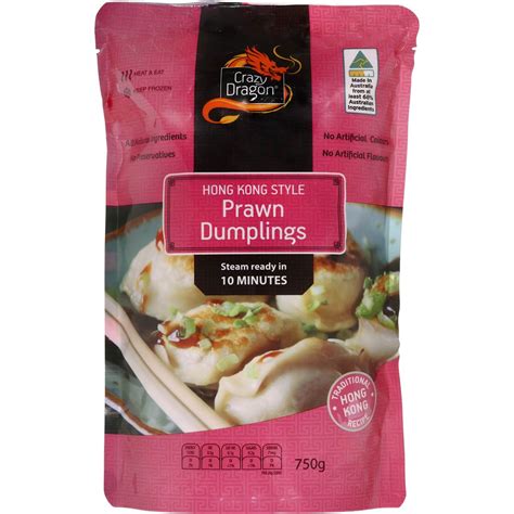 Dumpling 204g mr chen's gluten free prawn hargow dumpling. Crazy Dragon Prawn Dumplings 750g | Woolworths