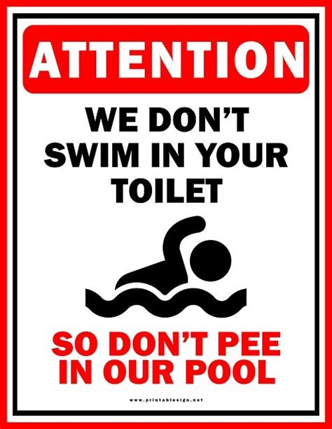 Funny Swimming Pool Signs Free Download