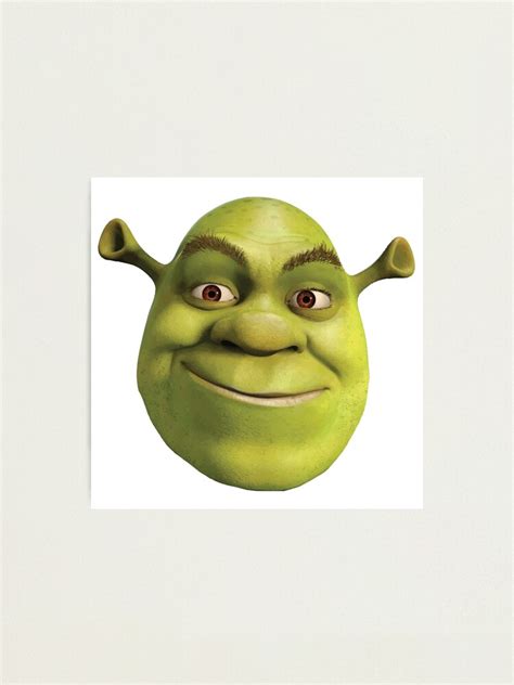 Shrek Face Photographic Print For Sale By Spider Mayne Redbubble