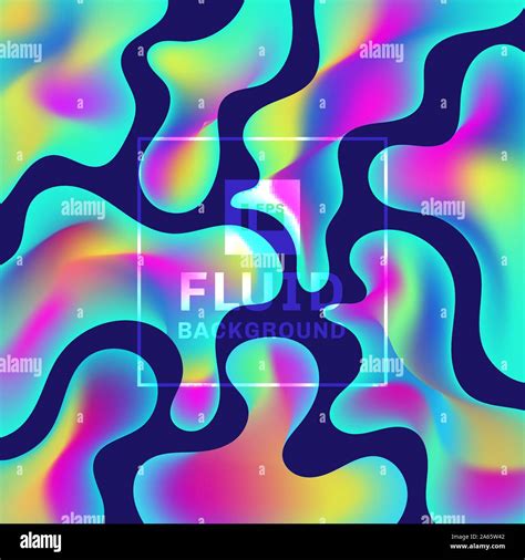 abstract trendy fluid shape vibrant gradient colors background liquid ink drops design element