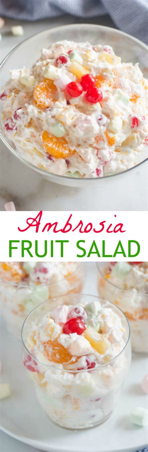 I actually stumbled upon it in an old 50s cookbook and was amazed at some of the ingredients it called for. Ambrosia Salad | Recipe | Ambrosia fruit salad, Fruit ...