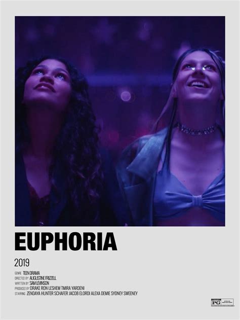 Two Women Standing Next To Each Other With The Words Euphora On It S Side