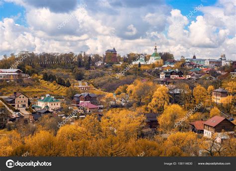 The View Of The Old Town With Houses And Churches In The Autumn Fall