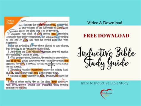 Free Inductive Bible Study Worksheets — Db