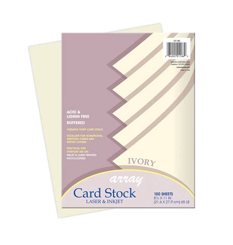 Cardstock 65lb Ivory 100ct