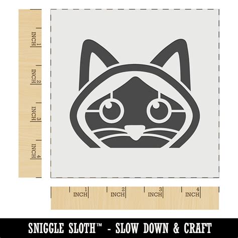 Peeking Siamese Cat Wall Cookie Diy Craft Reusable Stencil Sniggle Sloth