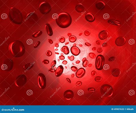 Red Glossy Blood Cells Flowing Stock Illustrations 3 Red Glossy Blood