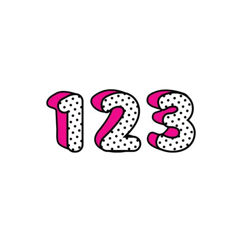 Polka Dot Numbers Svg Polka Dot Alphabet Svg Pink Polka Etsy