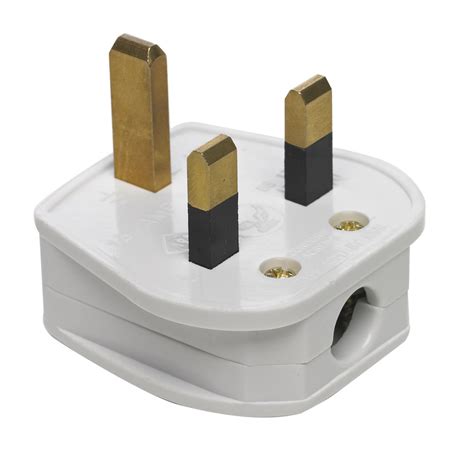 Wilko 3 Pin Plug With Fuse White 5amp Wilko