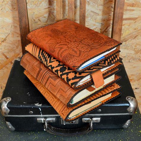 Leather Book Cover Embossed Leather Diary Cover World Atlas Etsy