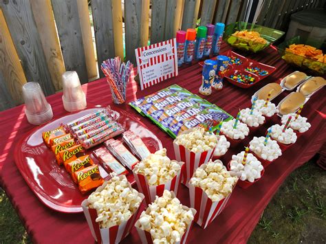 Concession Stand Backyard Drive In Birthday Party