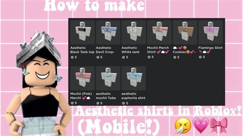 How To Make Aesthetic Shirts In Roblox Mobile 🤧💗🎀 Tutorial Youtube