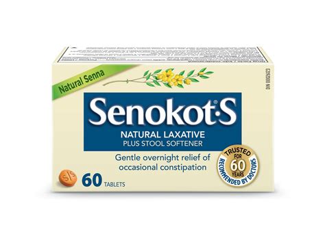 Senokot•s Natural Senna Laxative Plus Stool Softener 60 Tablets Walmart Canada