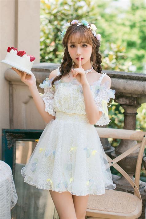 Princess Sweet Lolita Candy Rain Japanese Sweet Collar Sling Dress Lace